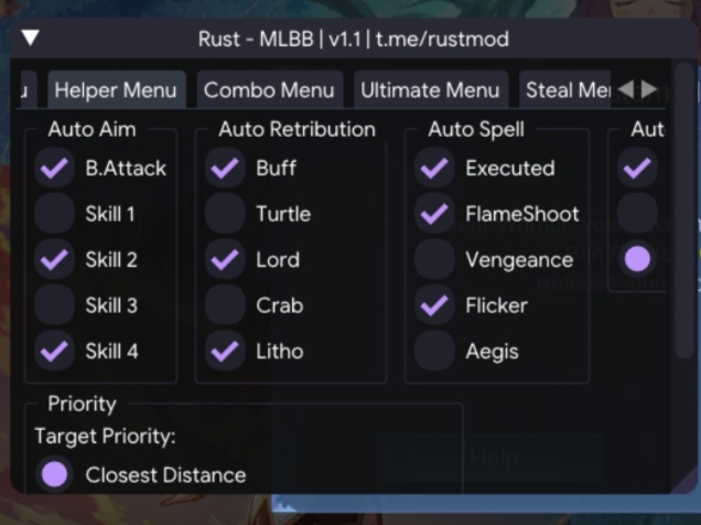 Rust Modz MLBB APK V9.9 (Download Internal Version) Free Key 2