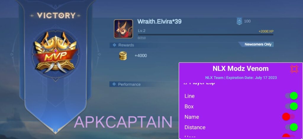 NLX Modz Venom APK features and cheats for MLBB