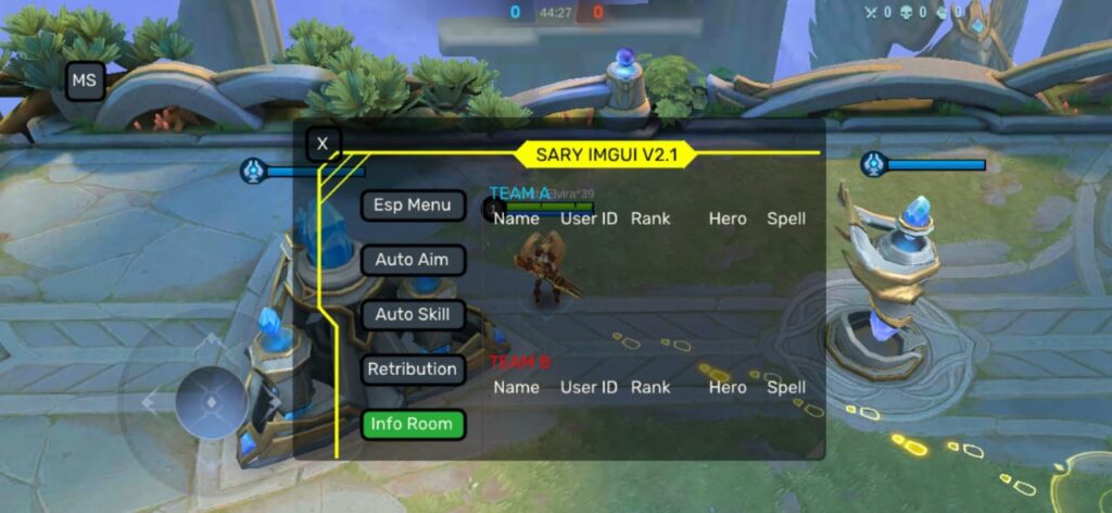 Sary IMGUI Mod APK mlbb 2023 features, cheats and hacks