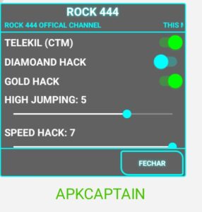 Rock444 Mod Menu APK Free Fire Update Version for Android