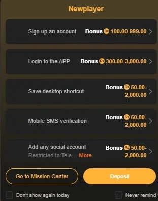 New Player Bonus of AR999 Game APK